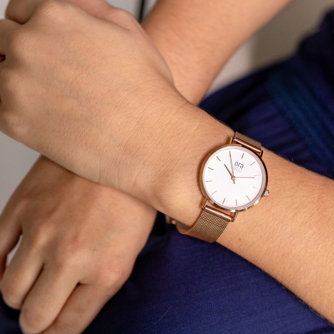 Relógio Feminino Minimalista Rosé