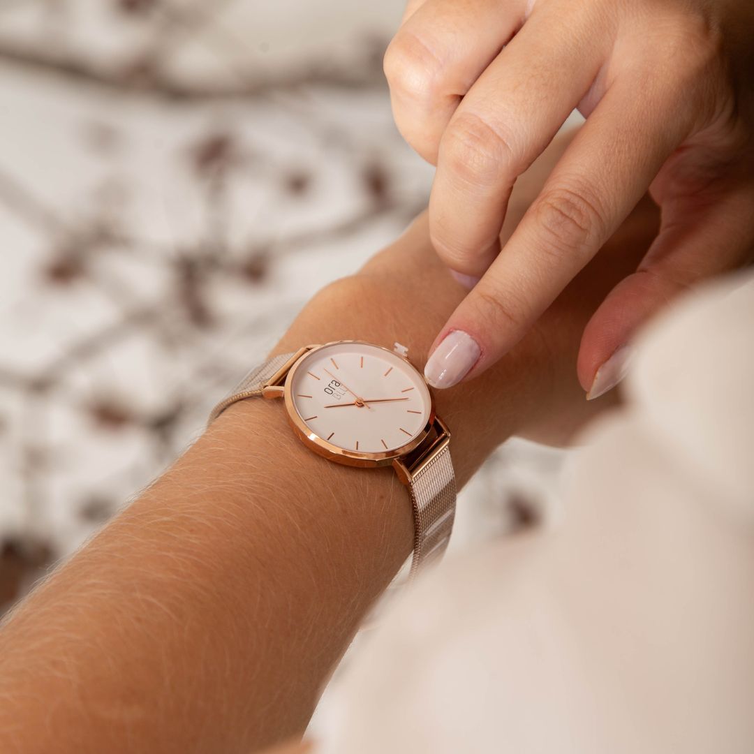 Relógio Feminino Minimalista Rosé