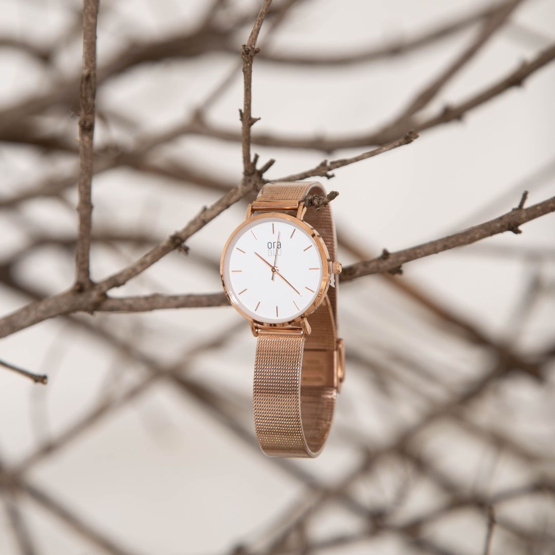 Relógio Feminino Minimalista Rosé